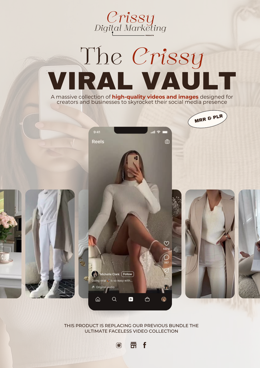 Ultimate Viral Vault: High-Quality Faceless Video & Image Collection with MRR & PLR for Social Media Creators